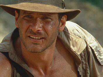 "Indiana Jones und der Tempel des Todes" Gestatten, Henry Jones Jr. (Harrison Ford), Professor für Archäologie auf seiner Exkursion zum "Tempel des Todes".