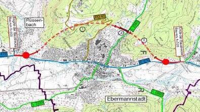 Planung für die Ortsumgehung Ebermannstadt Grafik: Staatliches Bauamt Bamberg