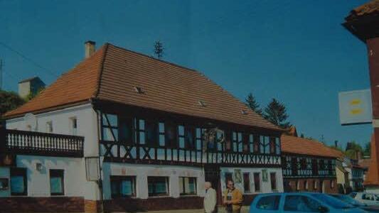 So präsentiert sich heute noch der Mittelpunkt von Burgpreppach.