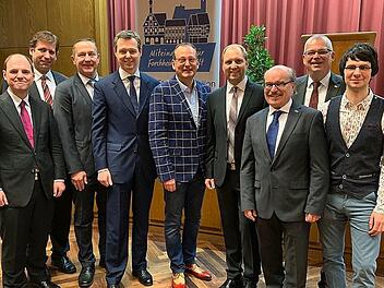 Auf dem Neujahrsempfang der CSU Forchheim mit Volker Hei&szlig;mann (Mitte) Foto: privat