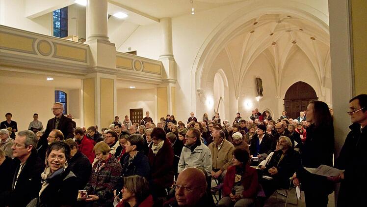 Impressionen vom Baustellenkonzert in der Coburger Morizkirche. Foto: Jochen Berger