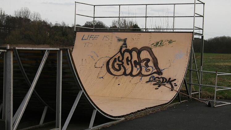 Die Halfpipe, die noch steht, ist eine echte Gefahr.