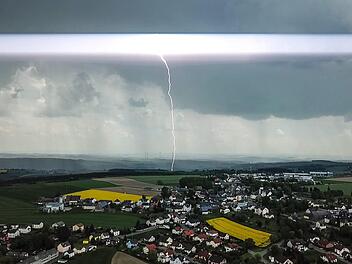 Starke Gewitter in Franken