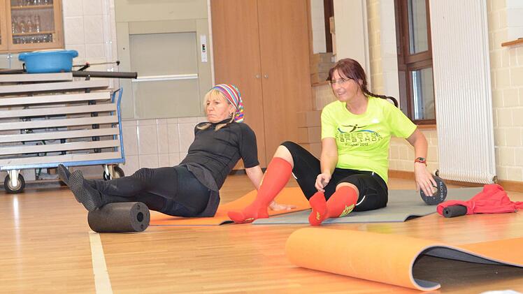 Blackroll-Training als Vorberitung auf den Saaletal-Marathon.