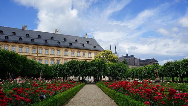 Bamberg, Rosengarten, Sommer, Rosen, Kloster Michaelsberg