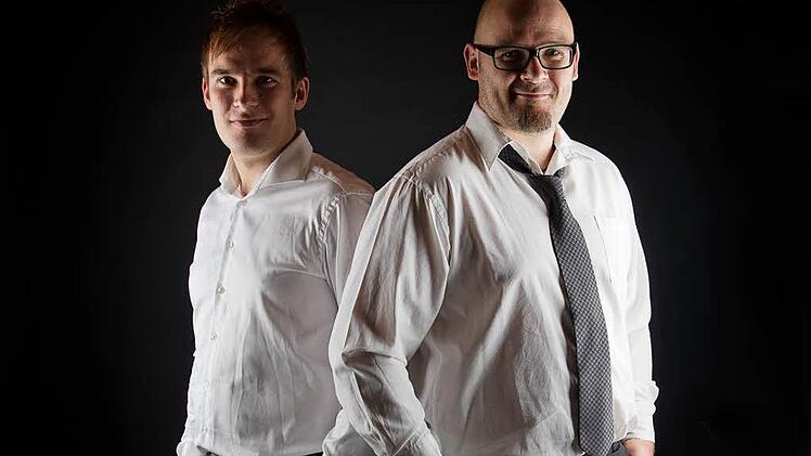 Markus Helget und Johannes Kraus von der "FeieraBänd" feiern am Samstag, 17. Dezember, ihr zweijähriges Bühnenjubiläum in der Aspenmühle bei Unterleichtersbach. Foto: Atelier Fay