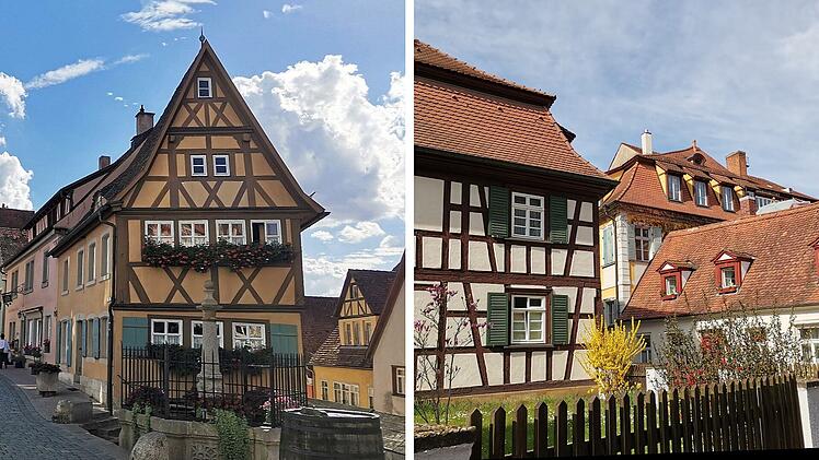Rothenburg ob der Tauber (l.) und Bamberg verf&uuml;gen jeweils &uuml;ber einen sehenswerten historischen Ortskern.