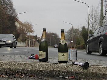 Silvester-Stilleben: gesehen auf der Bayreuther Straße.  Foto: Andreas Oswald