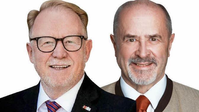Hans Michelbach (links) und Jürgen W. Heike sind Mitglieder der Bundesversammlung, die am Sonntag einen neuen Bundespräsidenten wählt.