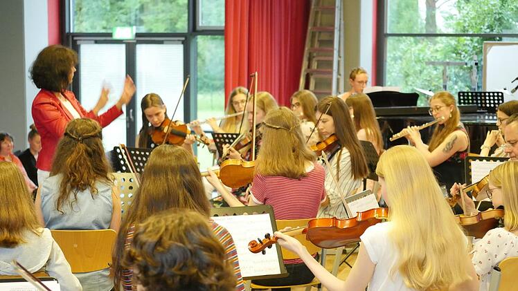 Das Schulorchester unter der Leitung von Barbara Lukat machte beim Sommerkonzert des Johann-Philipp-von-Schönborn-Gymnasiums den Anfang.  Foto: Tanja Sobisch