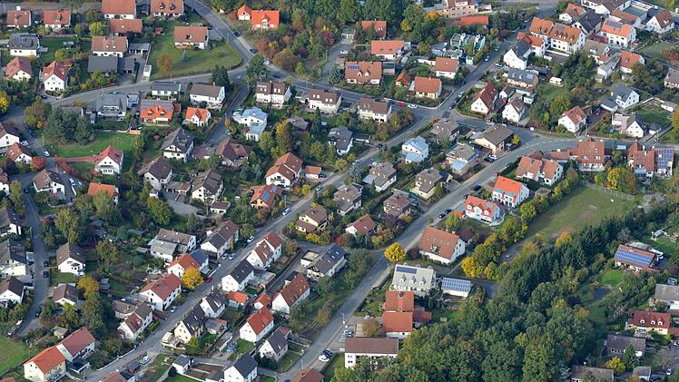 Der Kernort Bischberg von oben Foto: Rinklef