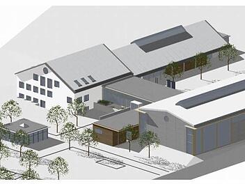 Das neue Freizeit- und Tourismuszentrum als 3-D-Zeichnung.