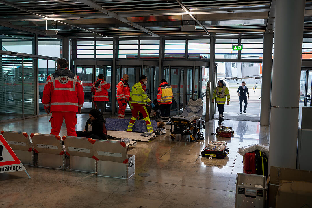 Großübung am Nürnberger Flughafen