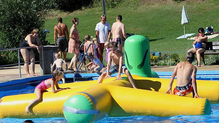 Hier in Eltmann kann man es aushalten, wenn draußen Temperaturen um die 36 Grad Celsius herrschen.