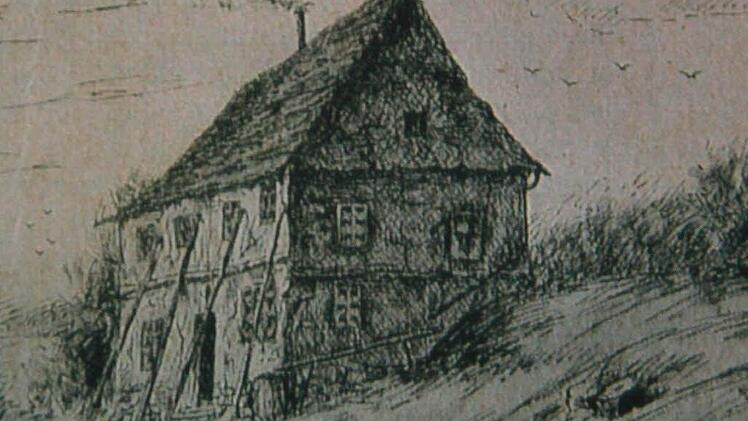 Dieser Stich aus dem 19. Jahrhundert zeigt die Staffelberg-Klause zur Zeit, als sie noch von einem Eremiten bewohnt war.