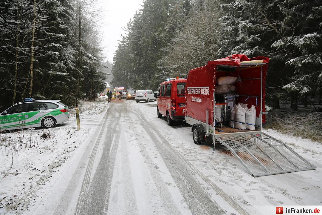 Frontalzusammenstoss nach starken Schneefall