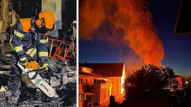 Hirschaid: Gartenlaube im Ortskern steht in Flammen - aufmerksame Nachbarn greifen ein