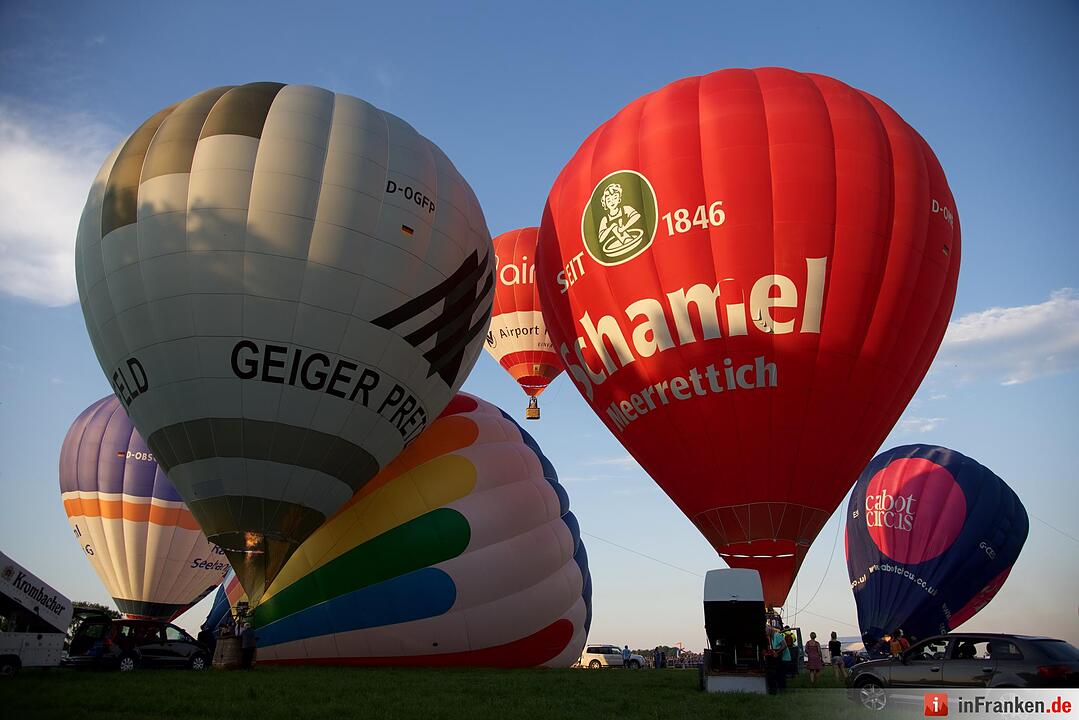Jubiläumsausgabe: Zum 20. Mal hat die Raiffeisenbank Seebachgrund zu ihrem Ballonmeeting nach Hannberg eingeladen. Mehr als 2000 Menschen waren gekommen.