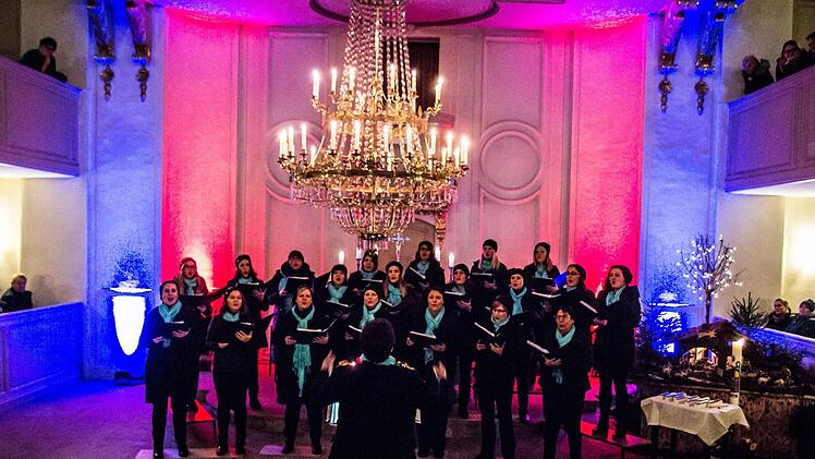 Begeisternder Auftritt: Das Vocalensemble Coburg gastierte in der Schlosskirche von Lahm im Itzgrund.Foto: Jochen Berger