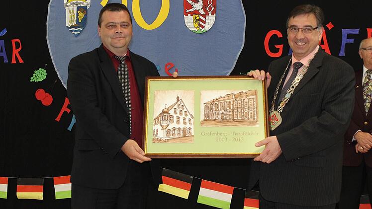 Die beiden amtierenden Bürgermeister: István Hegedüs (l.) und Werner Wolf