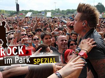 Ein Bad in der Menge: Papa Roach geben schon am Freitag Vollgas. Foto: Michael Gründel
