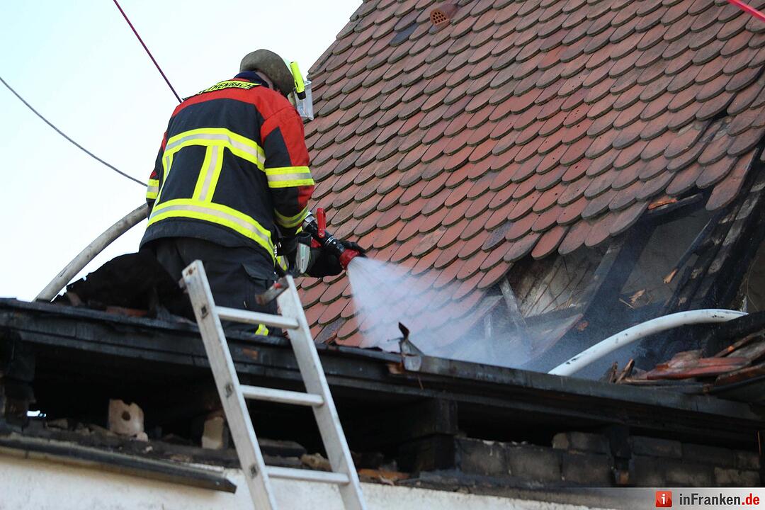 Dachstuhlbrand in Röthenbach an der Pegnitz