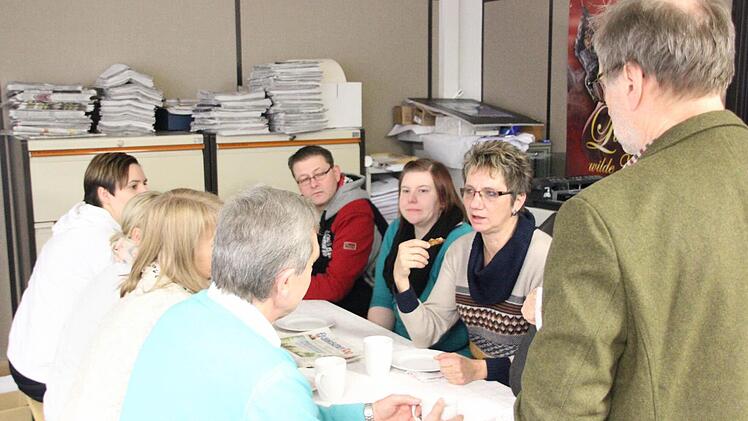 Beim Redaktionsfrühstück im FT Kronach. Foto: Marco Meißner