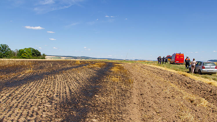 Am Sonntag brannte ein Feld im Kreis Coburg.