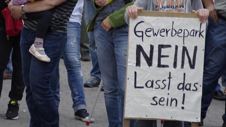 Protestaktion in Elfershausen  Foto: Ehling