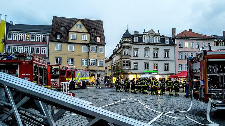 Impressionen von der Alarmübung in der Coburger InnenstadtFoto: jochen Berger