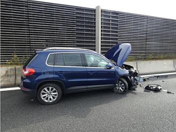 Auffahrunfall mit vier Verletzten auf A9