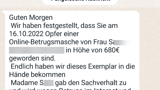 Trickbetrug, Polizei, WhatsApp
