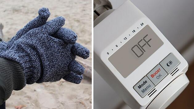 Symbolbild: Handschuhe, frieren, Heizung