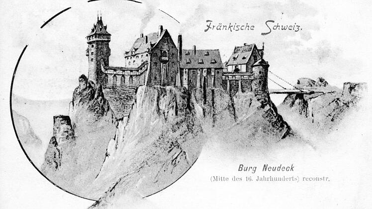 Alte Ansichtskarte der Burg Neideck  Repro: Reinhard Löwisch