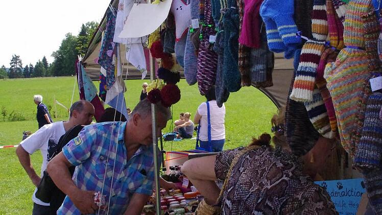 An den Ständen und beim Flohmarkt wurde Geld für das Kronacher Tierheim und seine spanischen Partnertierheime gesammelt. Foto: Marco Meißner