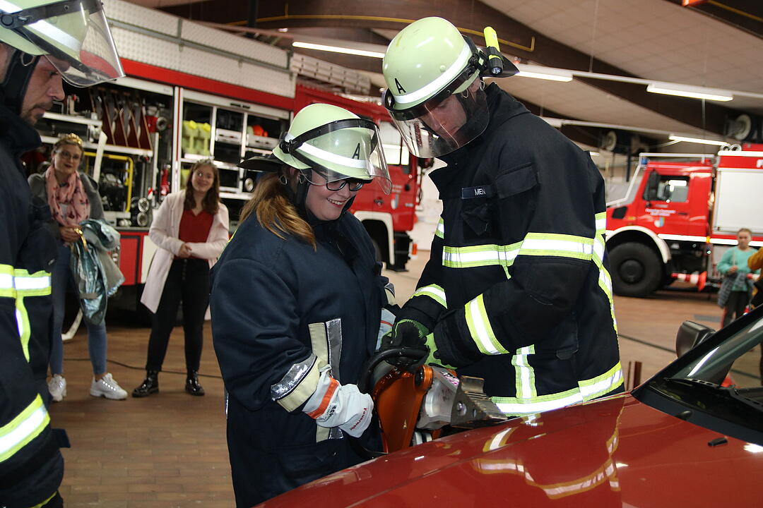 Prinzessinnen bei Feuerwehr