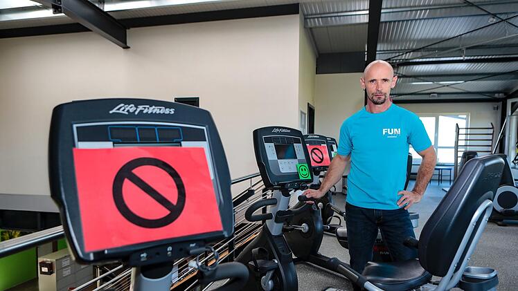 Blick ins Burgebracher Fitnessstudio der Familie Albrecht. Foto: Matthias Hoch