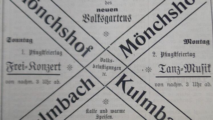 Einladung zur Eröffnung des Volksgarten  Repro: Helmut Geiger