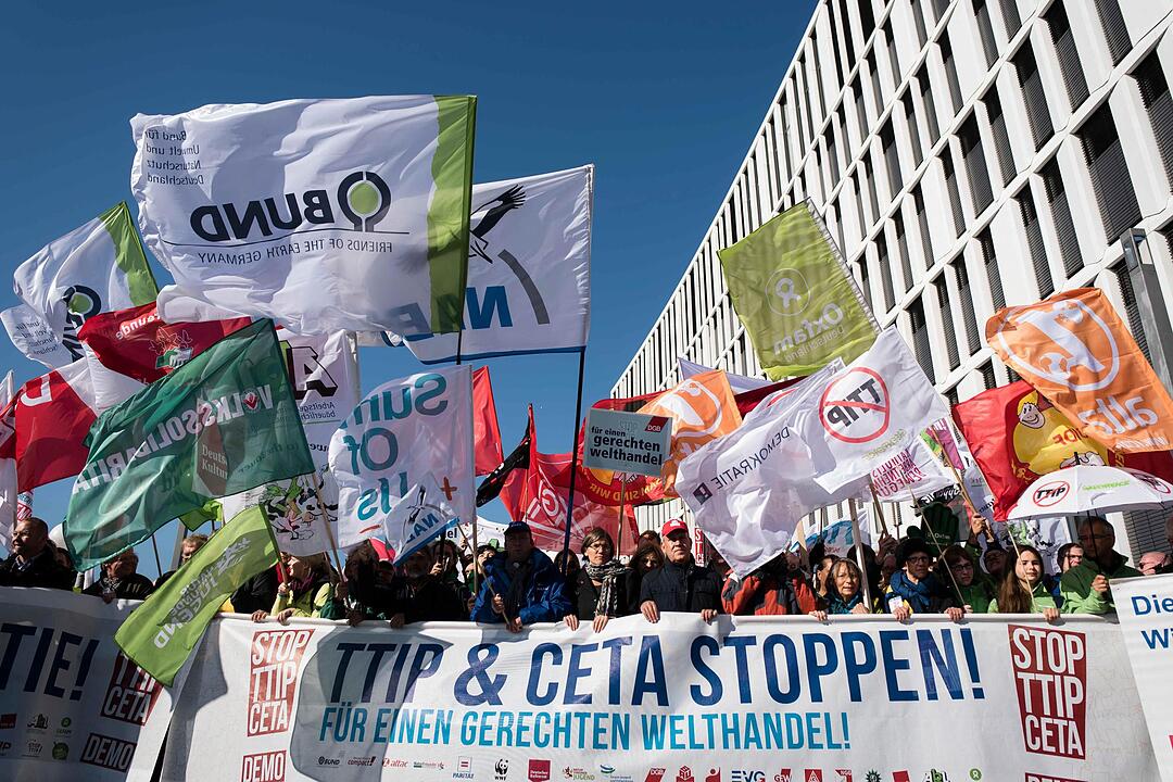 Demonstration gegen TTIP und CETA