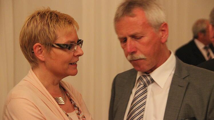 MdL Sabine Dittmar und Hammelburgs Bürgermeister Ernst Stross