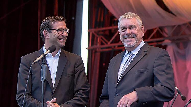 Intendant Bodo Busse und Coburger Oberbürgermeister Norbert Tessmer (SPD) Foto: Albert Höchstädter