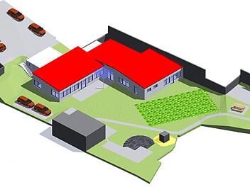 Startschuss für den neuen Mehrgenerationen-Treff in Fuchsstadt soll  noch vor Ostern sein. Grafik: Architekurbüro Ruser