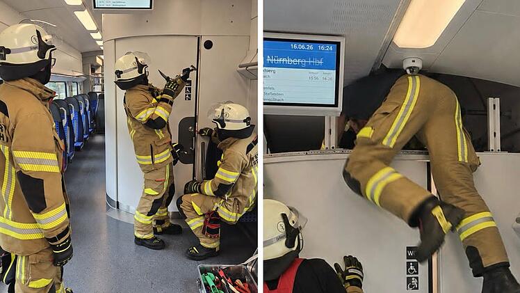Feuerwehreinsatz am Bahnhof Kronach: Fahrgast in Zugtoilette eingeschlossen