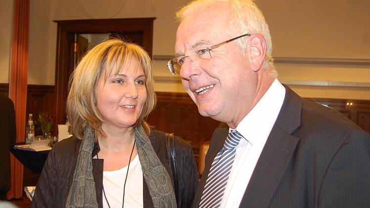 Coburgs CSU-Chefin und OB-Kandidatin Birgit Weber mit Thomas Kreuzer