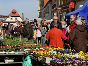 Richtiger Andrang herrschte an den Blumenständen und bei den ersten Pflanzen für den Garten.Günther Geiling