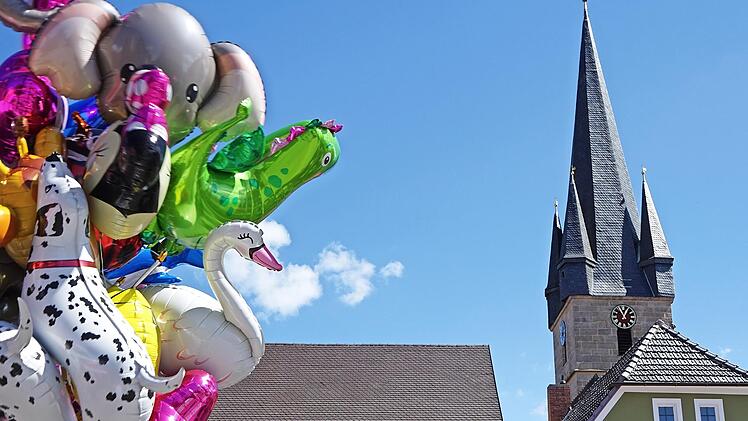 Der Fr&uuml;hlingsmarkt in Baunach hat einen famili&auml;ren Charakter.