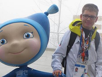 In Sotchi durfte Maximilian Jäger schon einmal als Besucher auf die Medal-Plaza. Foto: Jäger