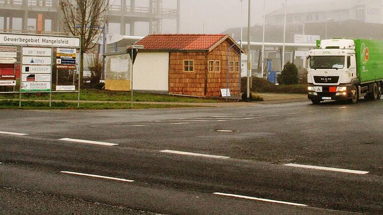 Einfahrt zum Gewerbegebiet Mangelsfeld. Foto: Werner Vogel