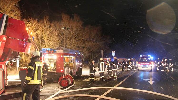 Feuerwehreinsatz an der Schwarzen Pfütze.