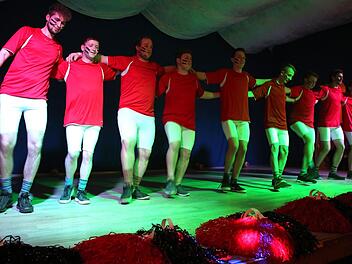 Riesengaudi für Teilnehmer und Zuschauer - der Männerballett-Contest in Seßlach. - Foto: Bettina Knauth